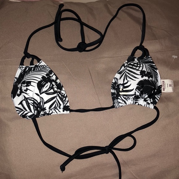 hollister white bikini top
